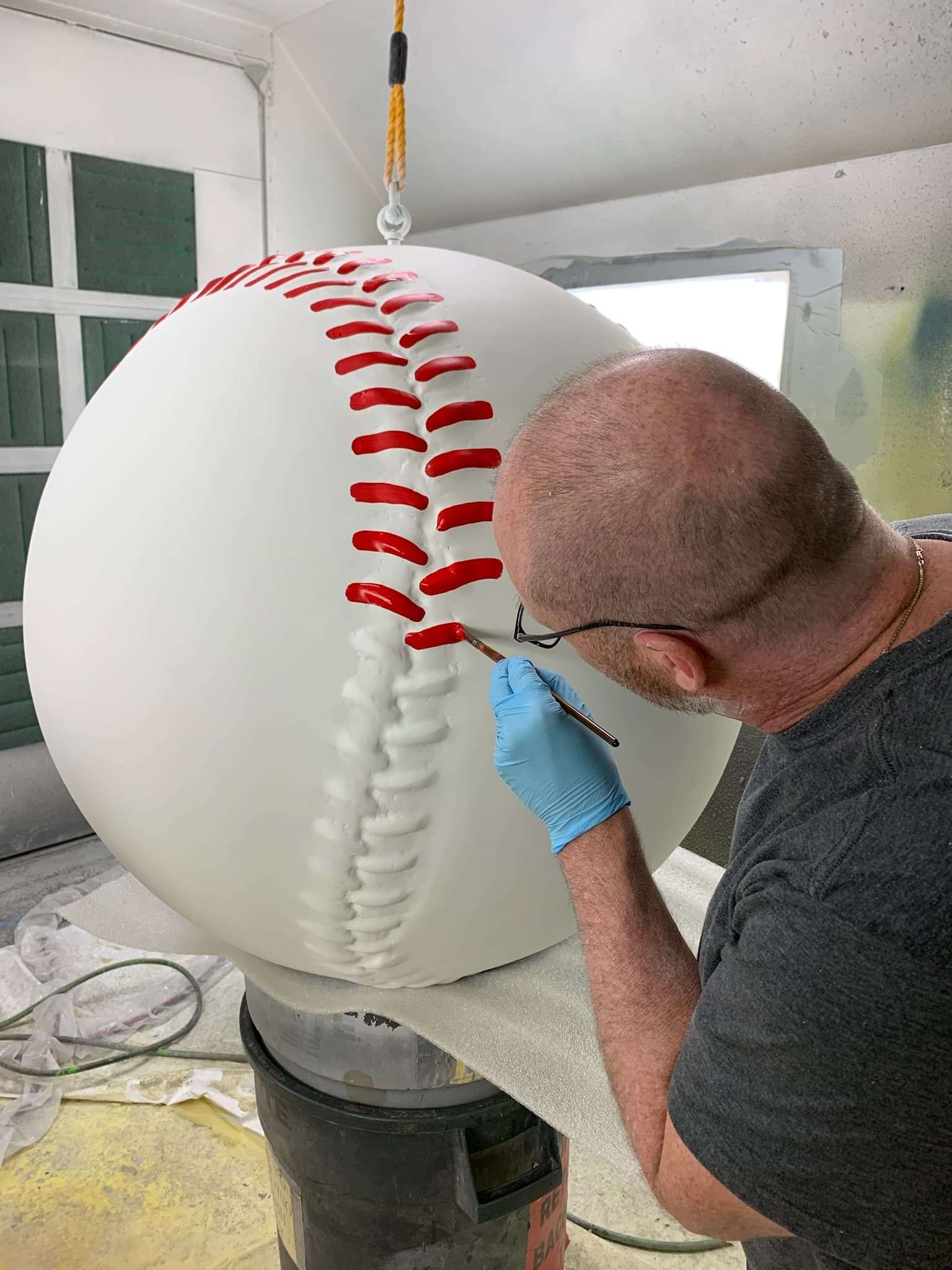 Baseball-foam-sculpture